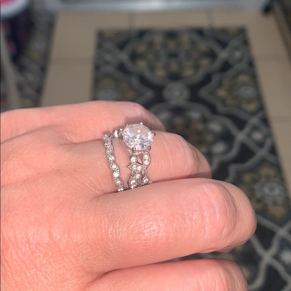 Wedding ring set. Sterling silver. - Picture 6 of 6